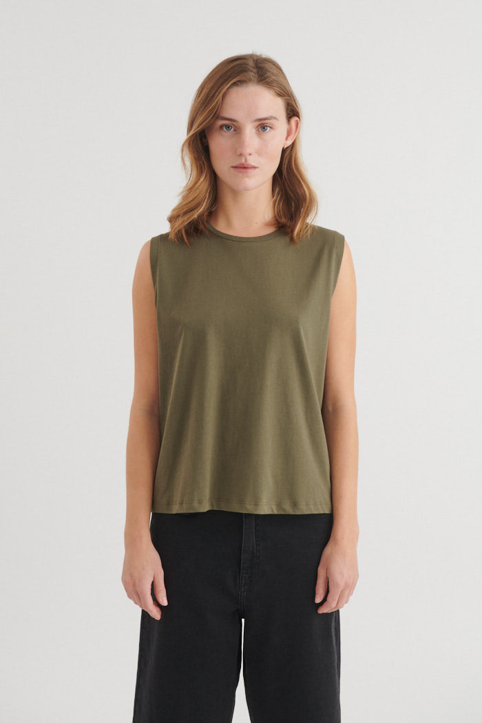 Basic Apparel Raja Tank Toppe 141 Army